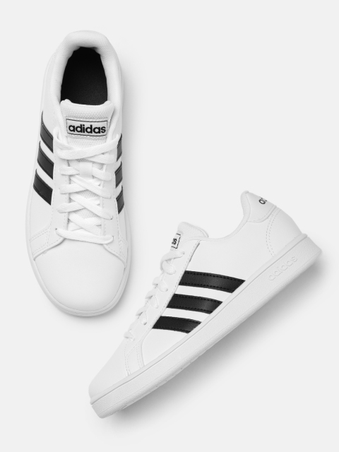 

ADIDAS Kids White Grand Court Tennis Shoes