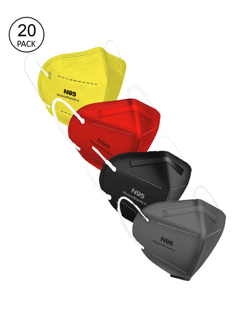 

Swiss Design Unisex Pack Of 20 Assorted 5-Ply Anti-Pollution N95 Masks
