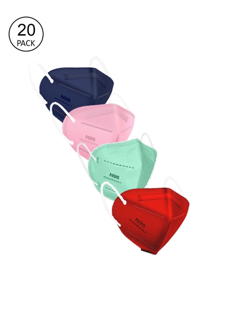 

Swiss Design Pack Of 20 Assorted 5-Ply Disposable Anti-Pollution N95 Outdoor Masks