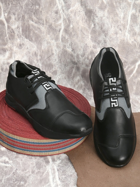 

Sir Corbett Men Black & Grey Colourblocked Sneakers
