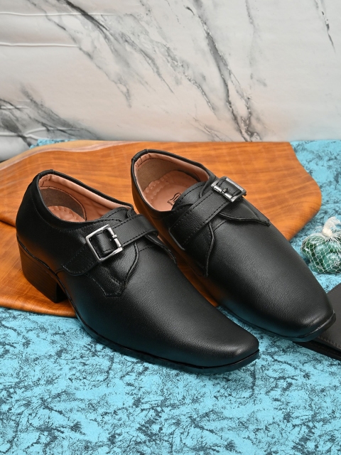 

Sir Corbett Men Black Monk Shoes