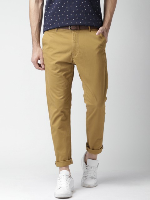 

Mast & Harbour Khaki Slim Fit Chino Trousers