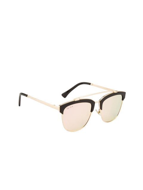 

Ted Smith Women Pink Lens & Gold-Toned Aviator Sunglasses with UV Protected Lens