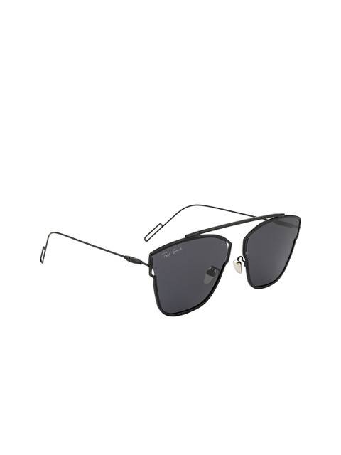 

Ted Smith Unisex Grey UV Protected Aviator Sunglasses TSP-KAMY_M.BLK