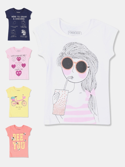 

Cherokee Girls Assorted Printed 5 Printed T-shirt