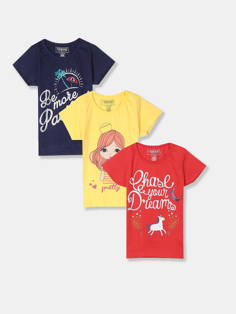 

Cherokee Girls Assorted Printed 3 Printed T-shirt