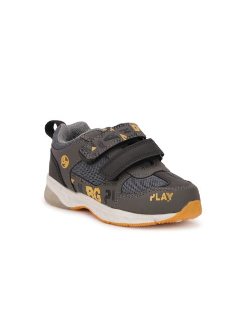 

Bubblegummers Boys Grey Textured Sneakers