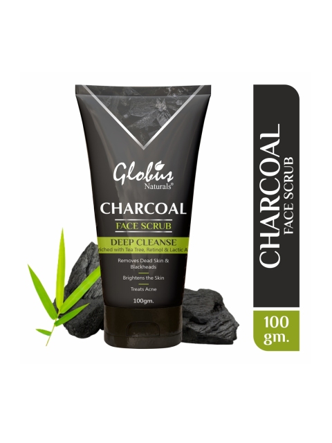 

Globus naturals Set of 2 Charcoal Detoxifying Face Scrub & Charcoal Peel Off Mask, 100 g Each, Black