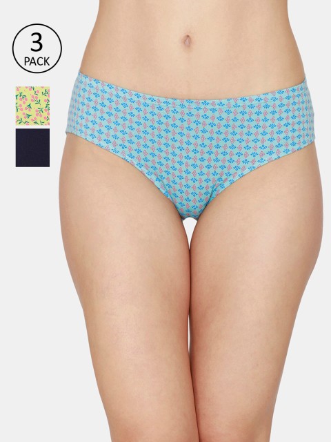 

Coucou by Zivame Women Pack Of 3 Assorted Hipster Briefs, Multi