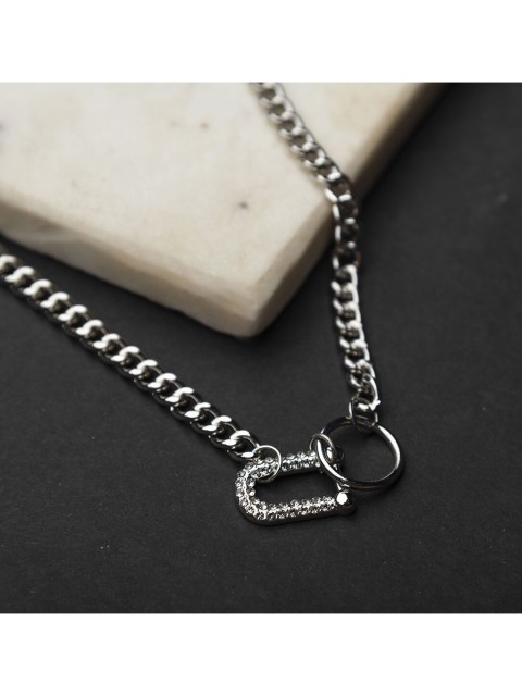 

Jewelz Silver-Toned Silver-Plated Chain