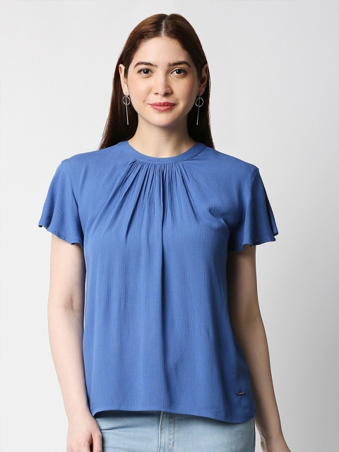 

Lee Cooper Women Blue Solid Top