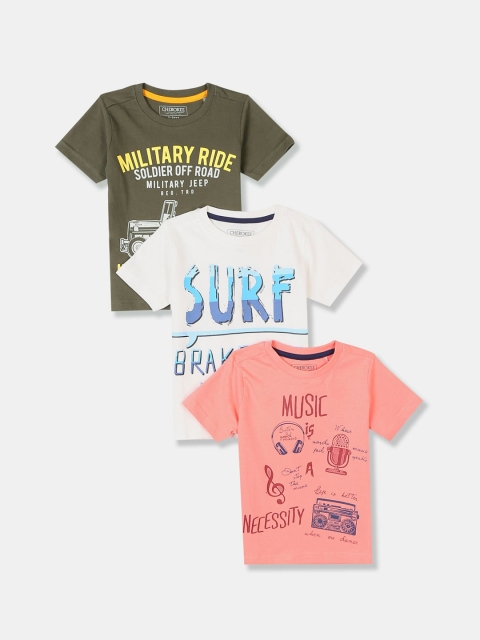 

Cherokee Boys Pack Of 3 Graphic Printed Pure Cotton T-shirt, Assorted