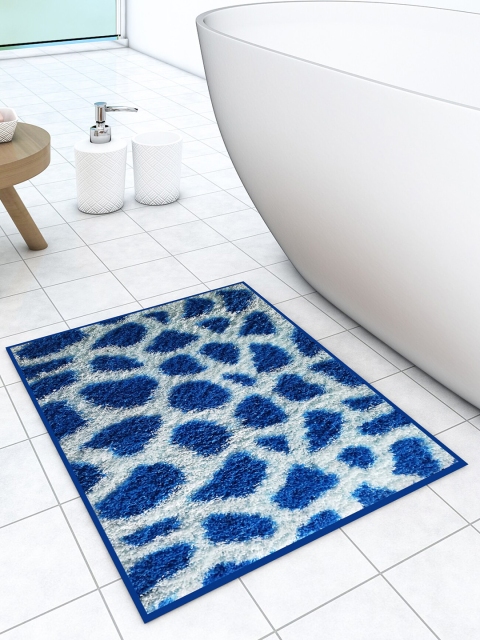 

Athom Trendz Blue & White Printed Anti-Skid Doormats