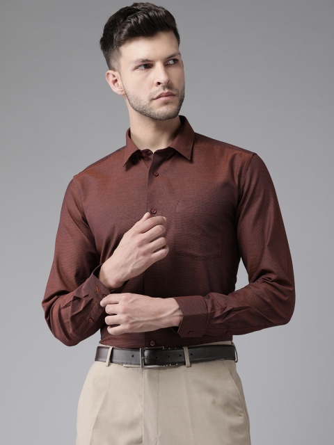 

Blackberrys Men Rust Orange Slim Fit Formal Shirt