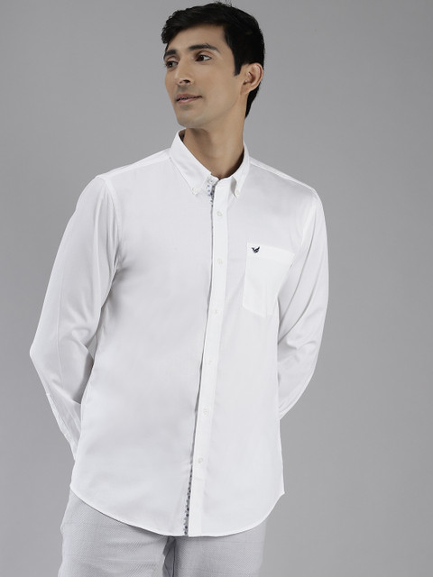 

Blackberrys Men White Slim Fit Casual Shirt