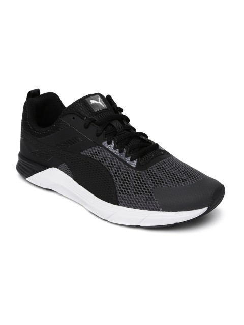 

Puma Men Black & Charcoal Grey Colourblocked Propel Running Shoes