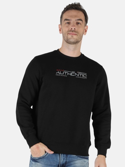 

Monte Carlo Men Black Printed Cotton Sweatshirt