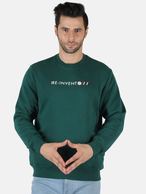 

Monte Carlo Men Green Solid Sweatshirt