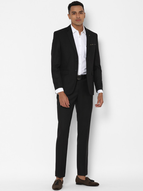 

Allen Solly Men Black Solid Single-Breasted 2-Piece Slim-Fit Suits