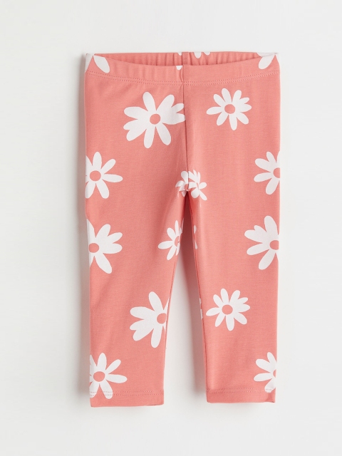 

H&M Girls Patterned Leggings, Red
