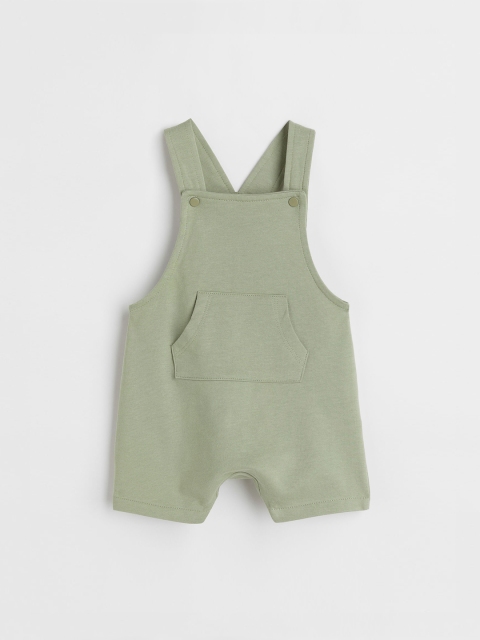 

H&M Girls Sage Green Cotton Dungaree Shorts