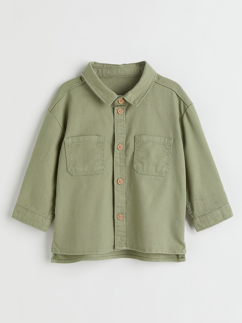 

H&M Boys Cotton Twill Shacket, Green