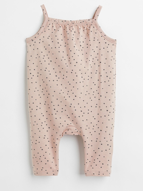 

H&M Girls Beige Patterned Cotton Romper Suit