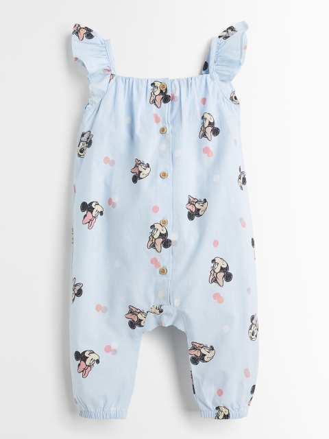 

H&M Girls Blue Printed Cotton Romper Suit