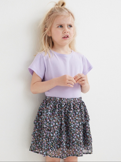 

H&M Girls Purple & Multicoloured 2-Piece Set