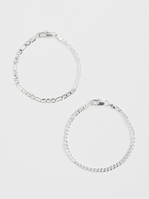 

H&M Men Silver Toned 2 Pack Bracelets