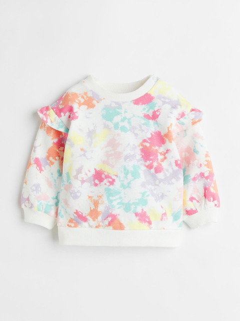 

H&M Girls Multicoloured Pure Cotton Sweatshirt, Multi