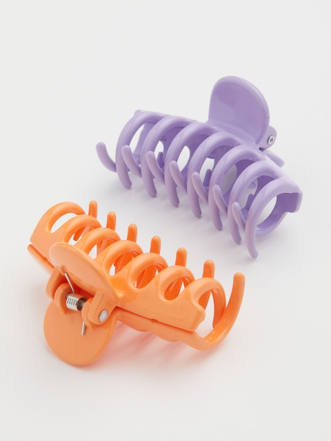 

H&M Girls 2 Pack Hair Claws, Orange