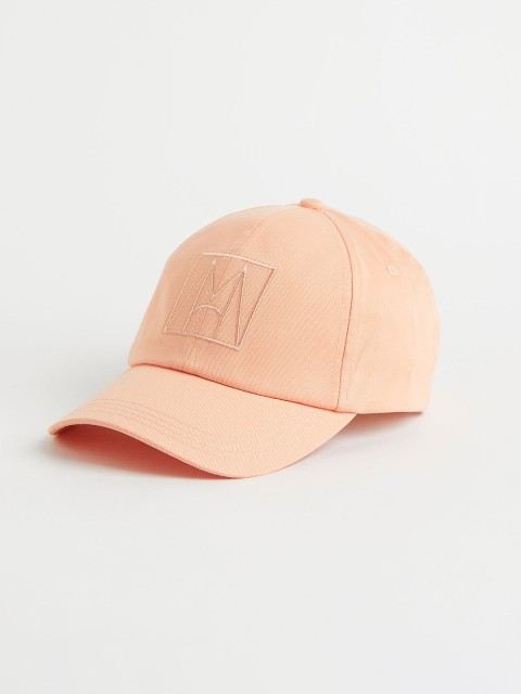

H&M Orange Embroidered Cotton Twill Cap