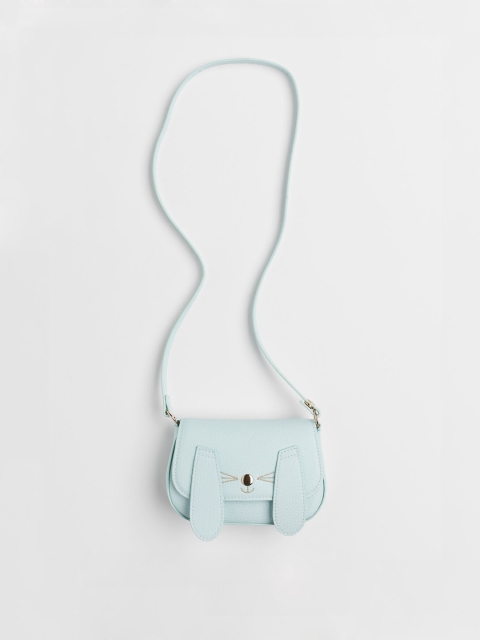 

H&M Blue Embroidered Sling Bag
