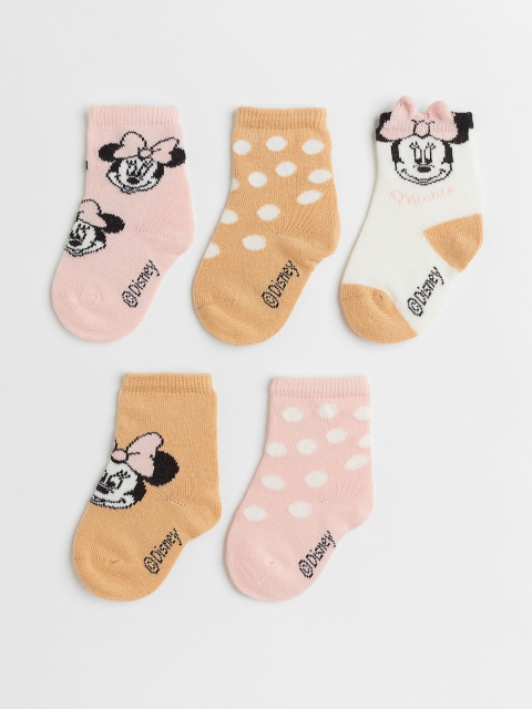 

H&M Girls Pack of 5 White & Pink Socks