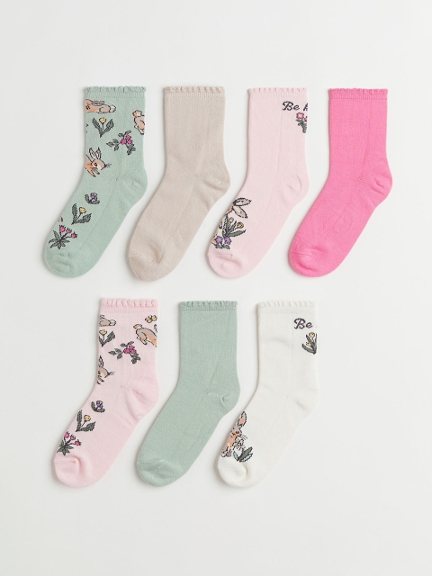 

H&M Girls 7-Pack Socks, Multi