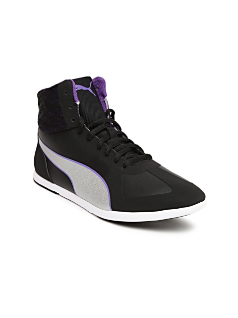 

Puma Women Black Solid Mid-Top Modern Soleil Mid Quill Sneakers