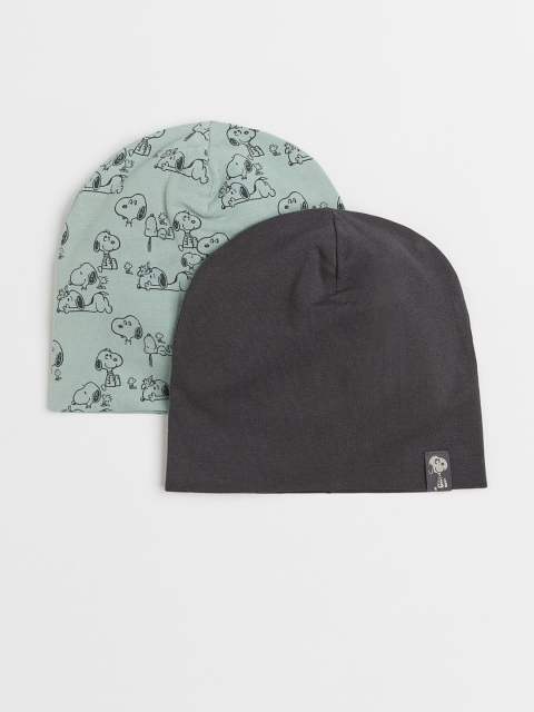 

H&M Boys Grey & Sage Green 2-Pack Jersey Hats