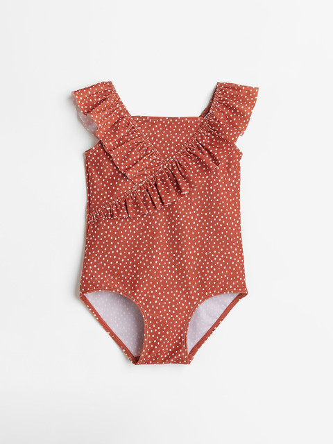 

H&M Girls Red Flounced Swimsuit
