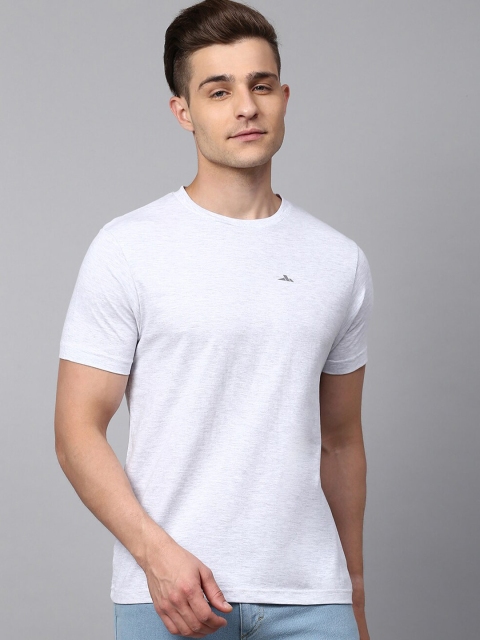 

SPARROWHAWK Men White Solid Cotton T-shirt