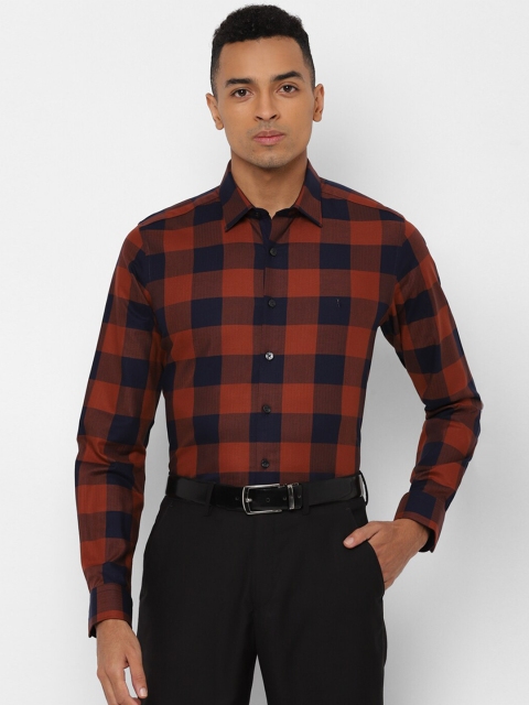 

SIMON CARTER LONDON Men Red Slim Fit Buffalo Checks Checked Pure Cotton Casual Shirt