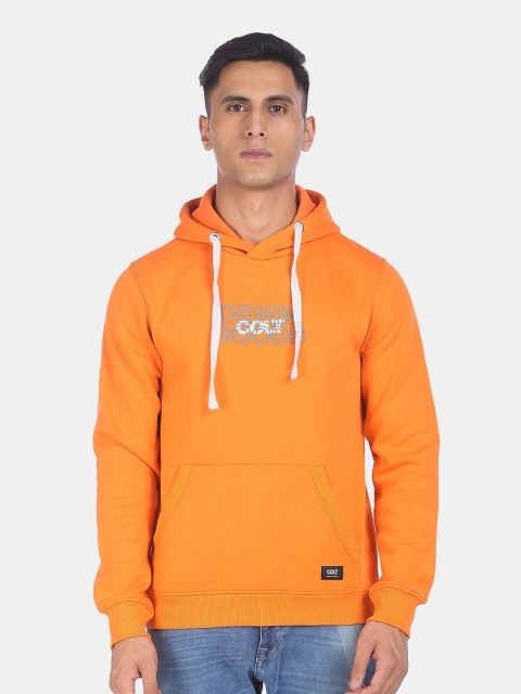

Colt Men Orange Typography Embroidered Hooded Sweatshirt
