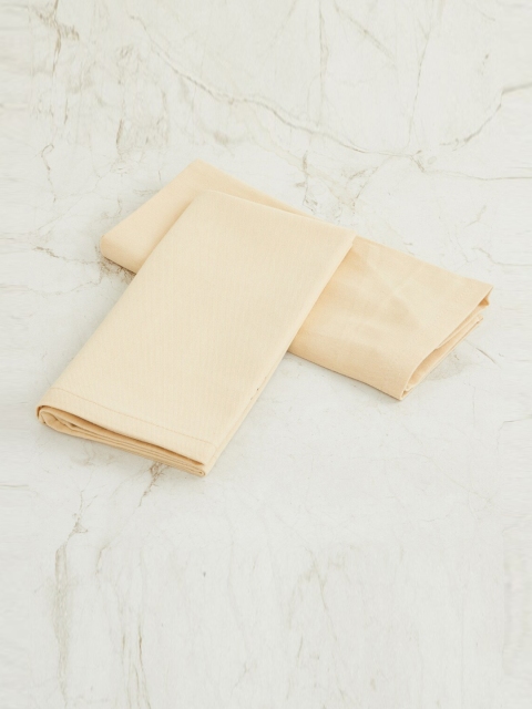 

Home Centre Set Of 2 Orange Solid Cotton Table Napkins