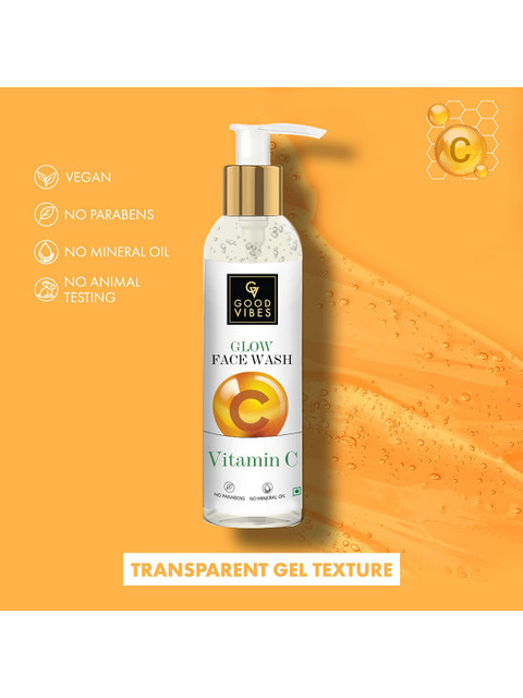

Good Vibes Vitamin C Glow Face Wash with Orange 200 ml, White