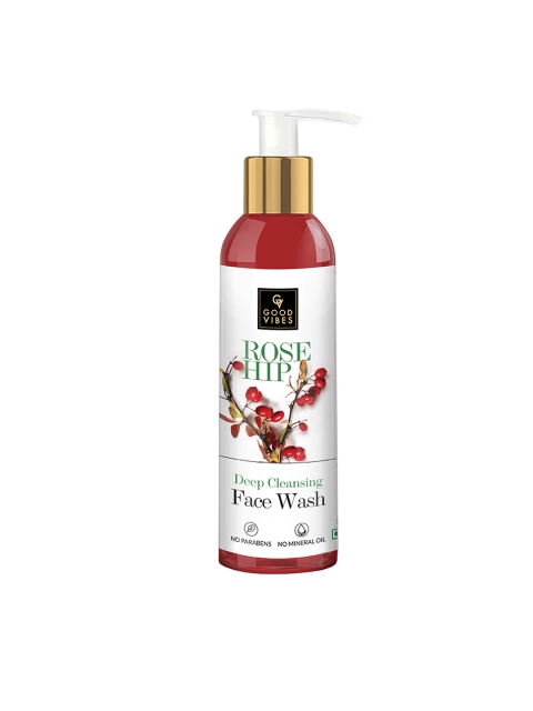 

Good Vibes Rosehip Deep Cleansing Face Wash with Avocado Oil 120 ml, White