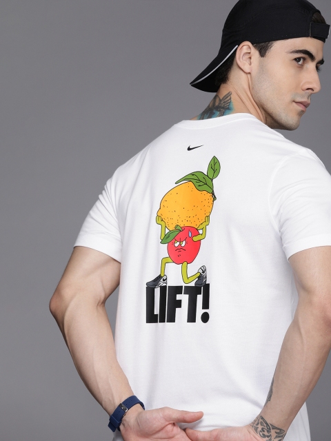 

Nike Men White & Black AS M NK DF TEE HUMOR Printed T-shirt