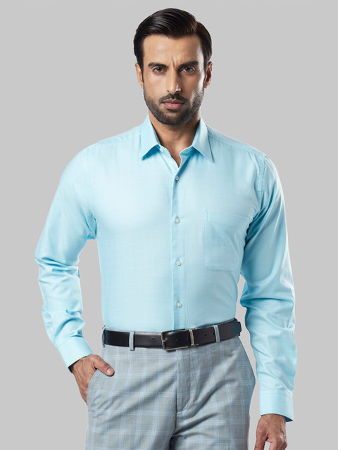 

Raymond Men Blue Cotton Formal Shirt
