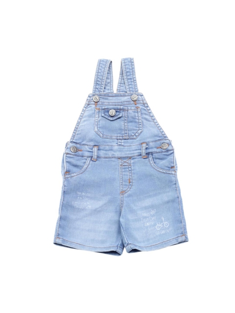 

Lil Lollipop Kids Blue Denim Short Cotton Dungarees