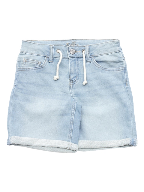

Lil Lollipop Unisex Kids Blue Washed Cotton Denim Shorts