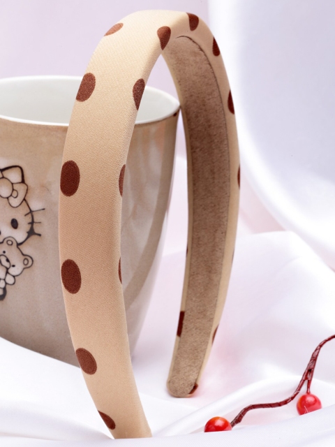 

Stoln Girls Beige & Brown Polka Dots Hairband